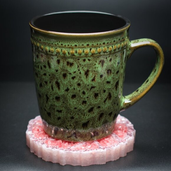 Rose Quartz Geode Agate Coasters – Set of 2 | Wine Coasters | Coffee Coasters - Picture 5 of 5